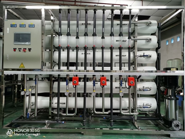 中山化妆品厂6T/H工业反渗透纯水设备出货案例